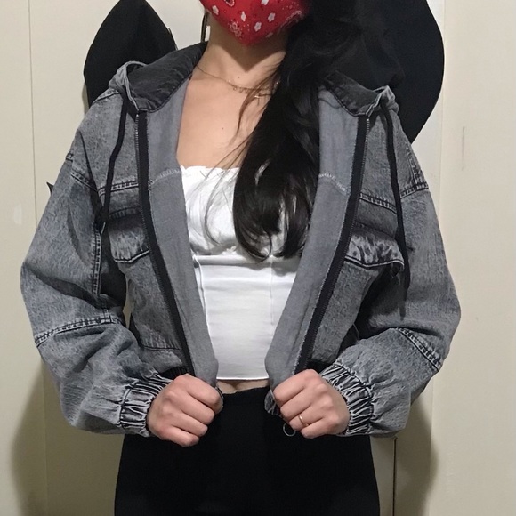 Denim Bomber Jacket - Picture 2 of 9